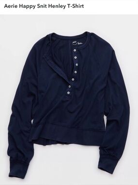 Aerie Happy Snit Henley Shirt